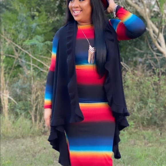 Knit Ruffle Cardigan - Picture 1 of 7